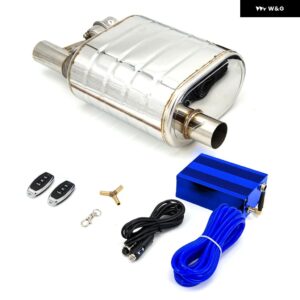 2インチ2.25インチ 2.5インチ 3インチ マフラーダンプ バルブ ステンレス 電気排気カットアウト リモコンセット OBD コントロール - 76MM Left with Pump