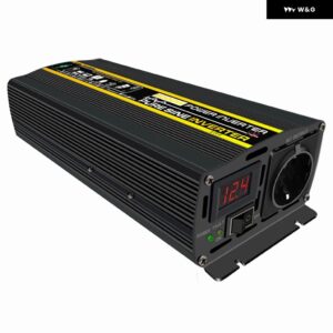インテリジェントパワーインバーター DC 12 V AC 220 V カーインバーター デュアル USB ピュア正弦波車両スマートインバーター EU プラグ車自動車 RV - 8000W