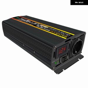 インテリジェントパワーインバーター DC 12 V AC 220 V カーインバーター デュアル USB ピュア正弦波車両スマートインバーター EU プラグ車自動車 RV - 3000W