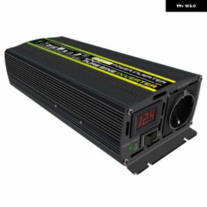 インテリジェントパワーインバーター DC 12 V AC 220 V カーインバーター デュアル USB ピュア正弦波車両スマートインバーター EU プラグ車自動車 RV - 6000W