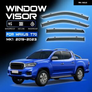 MAXUS T60 T70 T90 ピックアップウィンドウバイザー アクセサリー ブライトストリップ ディフレクター バイザー レインガード ドアバイザー ベントシェード - T70