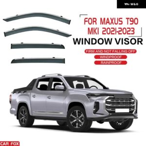 MAXUS T60 T70 T90 ピックアップウィンドウバイザー アクセサリー ブライトストリップ ディフレクター バイザー レインガード ドアバイザー ベントシェード - T90