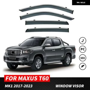 MAXUS T60 T70 T90 ピックアップウィンドウバイザー アクセサリー ブライトストリップ ディフレクター バイザー レインガード ドアバイザー ベントシェード - T60