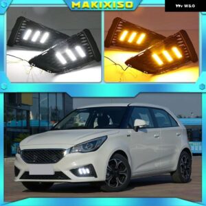 LED DRL デイタイム ランニングライト + フォグランプ MG3 MG 3 2017 2018 - White and Yellow