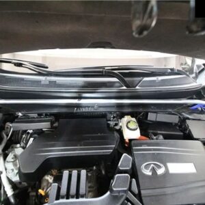 サスペンションフロントストラットバーインフィニティ QX60 2015 レーシング エンジン フロントタワーストラットバーブレース 合金 スウェイバー - Blue