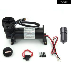 手動ウォータートラップオイルと水の分離器/ フィルター PENUMATIC DC 12V 480C 200PSI 1/4OR3/8NPT エアサスペンションコンプレッサー ポンプ 付き - 3-8NPT Black