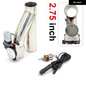 2インチ 2.25インチ 2.5インチ 3インチ Y シングル パイプ バルブ 電気排気カットアウト ON/OFF バルブ コール付き 304 ステンレス - 2.75 Inch type1