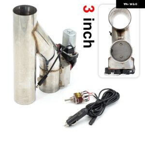 2インチ 2.25インチ 2.5インチ 3インチ Y シングル パイプ バルブ 電気排気カットアウト ON/OFF バルブ コール付き 304 ステンレス - 3.0 Inch type1