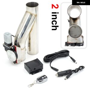 2インチ 2.25インチ 2.5インチ 3インチ Y シングル パイプ バルブ 電気排気カットアウト ON/OFF バルブ コール付き 304 ステンレス - 2.0 Inch type2