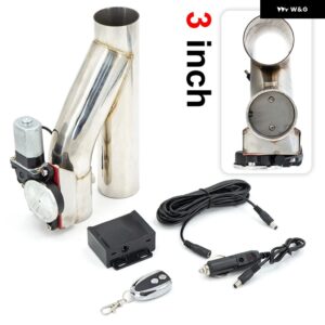 2インチ 2.25インチ 2.5インチ 3インチ Y シングル パイプ バルブ 電気排気カットアウト ON/OFF バルブ コール付き 304 ステンレス - 3.0 Inch type2