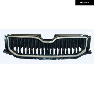 フロントレーシング バンパー グリル アッパー グリル シュコダオクタヴィア 2015 2016 2017 レーシング グリル ABS クロームカー スタイリング - A