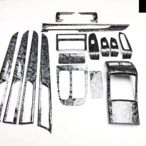 GAC GS5 2019-21 22 アクセサリードア ウィンドウリフター スイッチ コントロール パネル カバー トリム カーボンパターンギア パネル - Black Wood Grain B