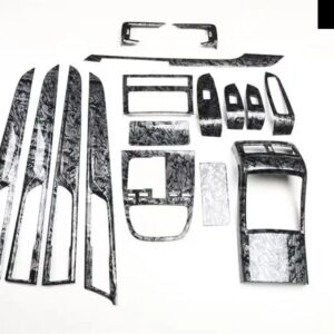 GAC GS5 2019-21 22 アクセサリードア ウィンドウリフター スイッチ コントロール パネル カバー トリム カーボンパターンギア パネル - Black Wood Grain A