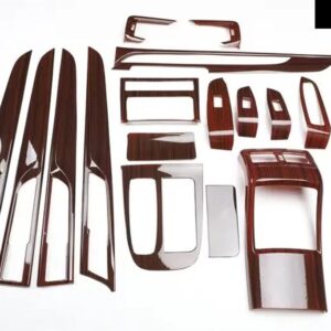 GAC GS5 2019-21 22 アクセサリードア ウィンドウリフター スイッチ コントロール パネル カバー トリム カーボンパターンギア パネル - Wood Grain B