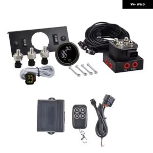 3色エアライドサスペンション 3 で 1 表示圧力計電磁弁とリモート コントロール パネル 船型スイッチ - Complete White