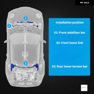 スズキ VITARA 2016-2023 S-CROSS シャーシ部品 ストラットバーボディ補強 アンチチルトプルロッドアクセサリー 揺れサスペン - For S-CROSS3