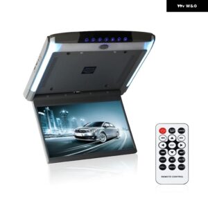 11.6インチ MP5 車ルーフモニター TV フリップダウン 1080P ビデオ HD スクリーン プレーヤー IPS スクリーン ブルー周囲光 USB SD HDMI FM オーディオ 出力 - Gray