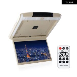 11.6インチ MP5 車ルーフモニター TV フリップダウン 1080P ビデオ HD スクリーン プレーヤー IPS スクリーン ブルー周囲光 USB SD HDMI FM オーディオ 出力 - Beige