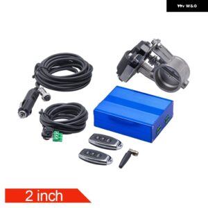 チタン 合金 2/2.25/2.5/2.75/3/3.5インチ電動排気 バルブ マイクロ リモコン 電子スイッチキット 付き - 2.0inch