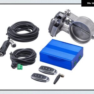 チタン 合金 2/2.25/2.5/2.75/3/3.5インチ電動排気 バルブ マイクロ リモコン 電子スイッチキット 付き - 3.5inch