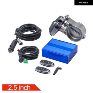 チタン 合金 2/2.25/2.5/2.75/3/3.5インチ電動排気 バルブ マイクロ リモコン 電子スイッチキット 付き - 2.5inch