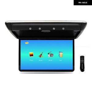 11.6インチ MP5 車ルーフモニター フリップダウン HD ビデオプレーヤー 1080P IPS スクリーン USB SD HDMI FM オーディオ 出力ビデオ オーディオ 入力 - black