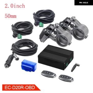 ビデオは2.02.53.0インチサイズのダブル電動排気カットアウト バルブ リモコン とアプリ付きOBD コントロール を示して - 2.0inch