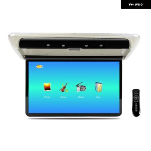 12.2インチ MP5 車ルーフモニター フリップダウン 1080P ビデオプレーヤー HD スクリーン IPS スクリーン USB SD HDMI FM オーディオ 出力ビデオ オーディオ - GRAY