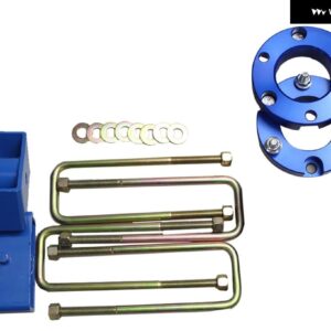 前後サスペンションレベリングリフトアップキット ニッサン ナバラ D40キット レイズ アダプター ストラット スプリング - Blue F 32MM R 51MM