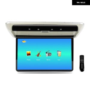 14インチ車ルーフモニター TV フリップダウン 1080P ビデオ HD スクリーン MP5 プレーヤー IPS スクリーン 16 色 周囲光 USB SD HDMI FM - GRAY