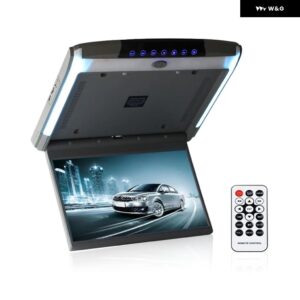 12.5インチ MP5 車ルーフモニター TV フリップダウン 1080P ビデオプレーヤー HD IPS スクリーン USB SD HDMI FM オーディオ 出力ビデオ オーディオ 入力 - GRAY