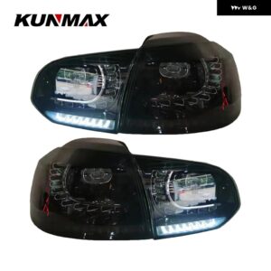 2個 LED テールライト 以降 VW ゴルフ 6 MK6 GTI R 2008-2013 ダイナミックウィンカー リバースフォグブレーキ テールライト PLUGPLAY - 2 PCs Smoked