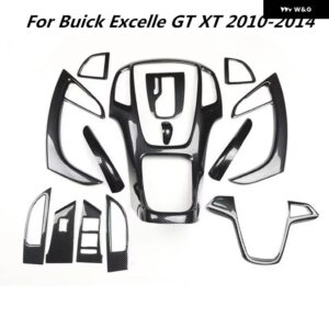 ビュイック EXCELLE GT XT 2010-2014 カーアクセサリー カーボン スタイル ギアセンター コンソール 室内 装飾 キット ステッカー ABS - Carbon fiber pattern