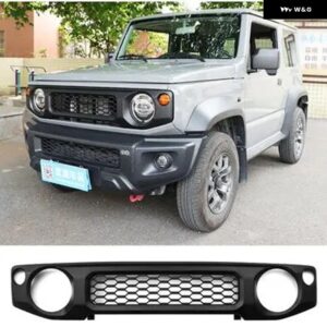 スズキ フロント グリル レーシング ジムニー JB64 JB74W 2019 2020 黒車キドニー グリル メッシュ グリル カバー アクセサ - CC