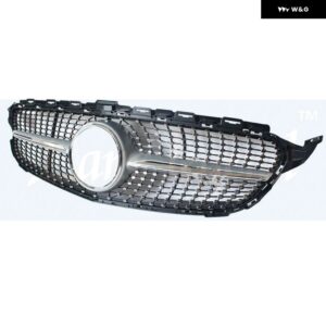 Cクラス W205 ダイヤモンド グリル フロントメッシュ グリル カーパーツ メルセデス C180 C200 C250 2015-2018 当然フロント バンパー グリル - Silver