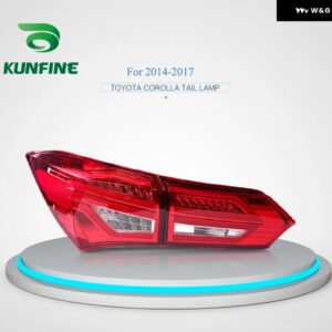 2X テールライト カローラ アルティス 2014-2017 LED ダイナミック ウィンカー プラグアンドプレイ テールランプ リバース フォグ テールライト - RED Clear