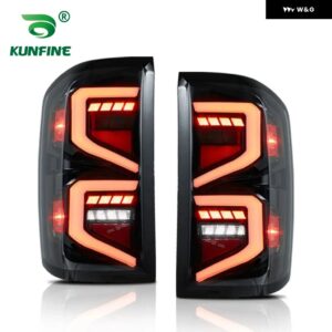 シボレー 2X テールライト 現 シルベラド 2014-2018 LED ダイナミックウィンカー プラグアンドプレイテールランプリバース テールラ - Clear A
