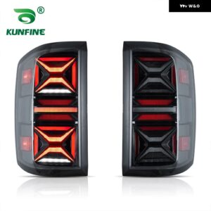 シボレー 2X テールライト 現 シルベラド 2014-2018 LED ダイナミックウィンカー プラグアンドプレイテールランプリバース テールラ - Clear C