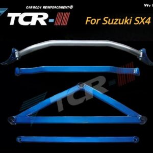 スズキ サスペンション SX4 アクセサリー フロントタワーストラットバータワーブレース シャーシ補強ロッド アンチチルトスウェイバーリンク - Blue
