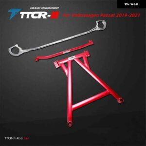 フォーク スワーゲン パサート 2019-2021 ストラットバー自動車シャーシ部品ボディ強化キット スタビライザー アンチロールタイロッドアクセサリー - Red