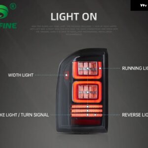 2X テールライト GMC シエラ 2014-2018 LED ダイナミックウィンカー プラグアンドプレイテールランプリバースフォグ テールライト - Clear B
