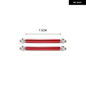 2本入り 汎用 カースプリッターロッドレーシング調整可能 フロントリア バンパー リップ サポート ストラットブレースタイプルバーキット 150/200MM - 7.5cm-Red