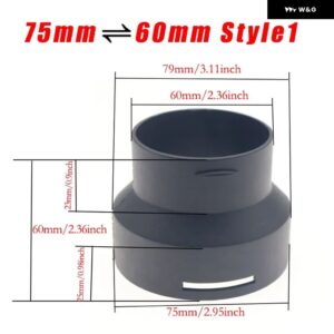 42/60/75/90MM 車用ヒーターダクトレデューサーホース チューブ コネクタ EBERSPACHER WEBASTO ヒーターダクト パイプ ジョイナーコネクタ - 75 60 Adapter A