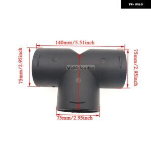 42MM/60MM/75MM/90MM パーキング ヒーター排気T パイプ コネクタ エアベント ダクト アウトレット パーツ EBERSPACHER WEBASTO - 75 mm