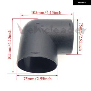 42/60/75/90MM プラスチック L字型エア パイプ エルボアウトレットコネクタ WEBASTO EBERSPAECHER ディーゼル パーキング カーヒーターアクセサリー - 75mmC