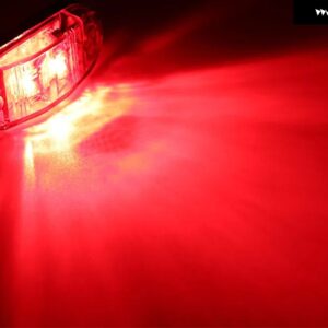 2個 12V 24V LEDサイド マーカーライト トレーラー トラック キャラバン サイドクリアランス マーカーライト ランプ LEDローリー アンバー レッド ホワイト - Red