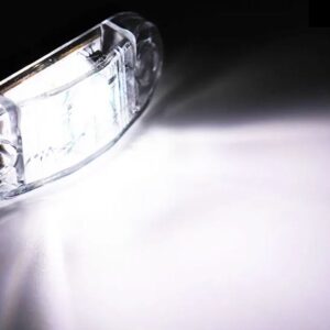 2個 12V 24V LEDサイド マーカーライト トレーラー トラック キャラバン サイドクリアランス マーカーライト ランプ LEDローリー アンバー レッド ホワイト - WHITE