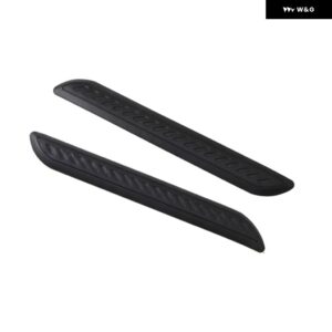 31CM 円弧型 汎用 ゴム製 車 バンパー コーナー プロテクター ステッカー ガード バッファー トリム モールディング 傷防止 ストリップ - 40cm flat black