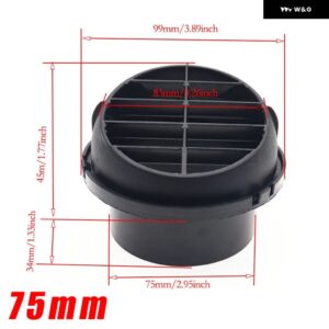 42/60/75/90MM 車用ヒーターダクト パイプ ジョイナーコネクタ ヒーターダクトレデューサーホース チューブ コネクタ EBERSPACHER WEBASTO - 75mm