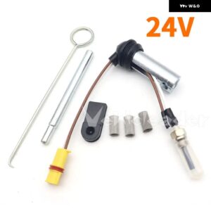 12V/24V 車用ヒーター グロープラグ エア パーキング ヒーターキット ストレーナー+グロープラグ+レンチ 252070011100 252069011300 車 トラック VAN ボート - 24V Assembly E